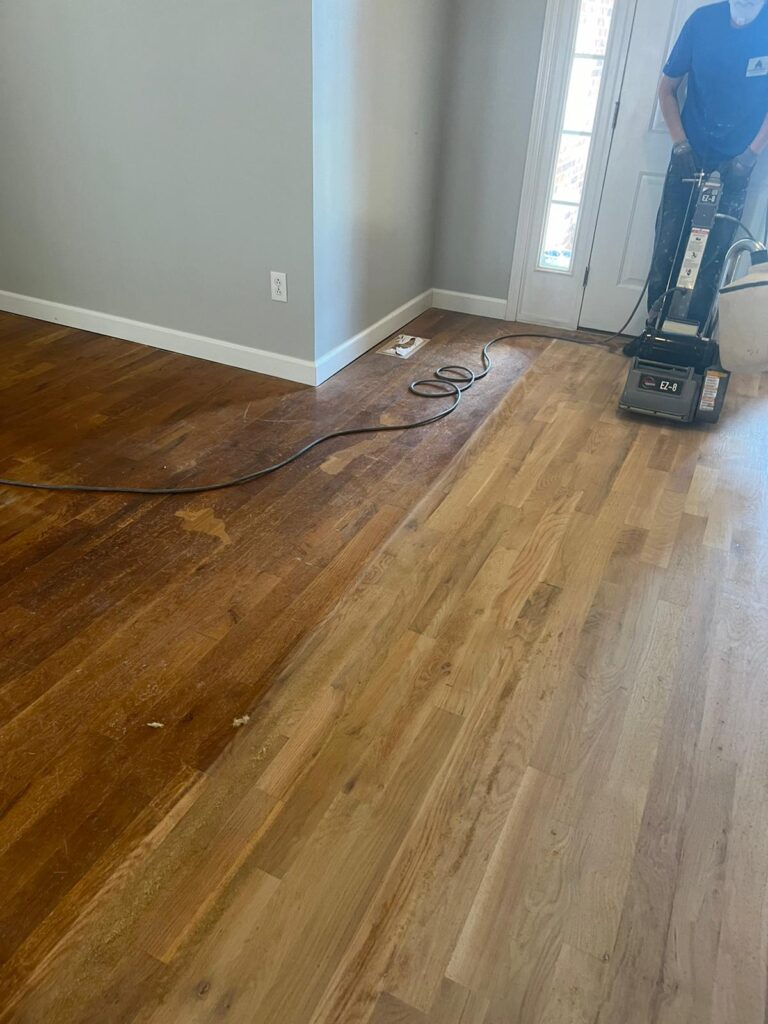 Floor refinished